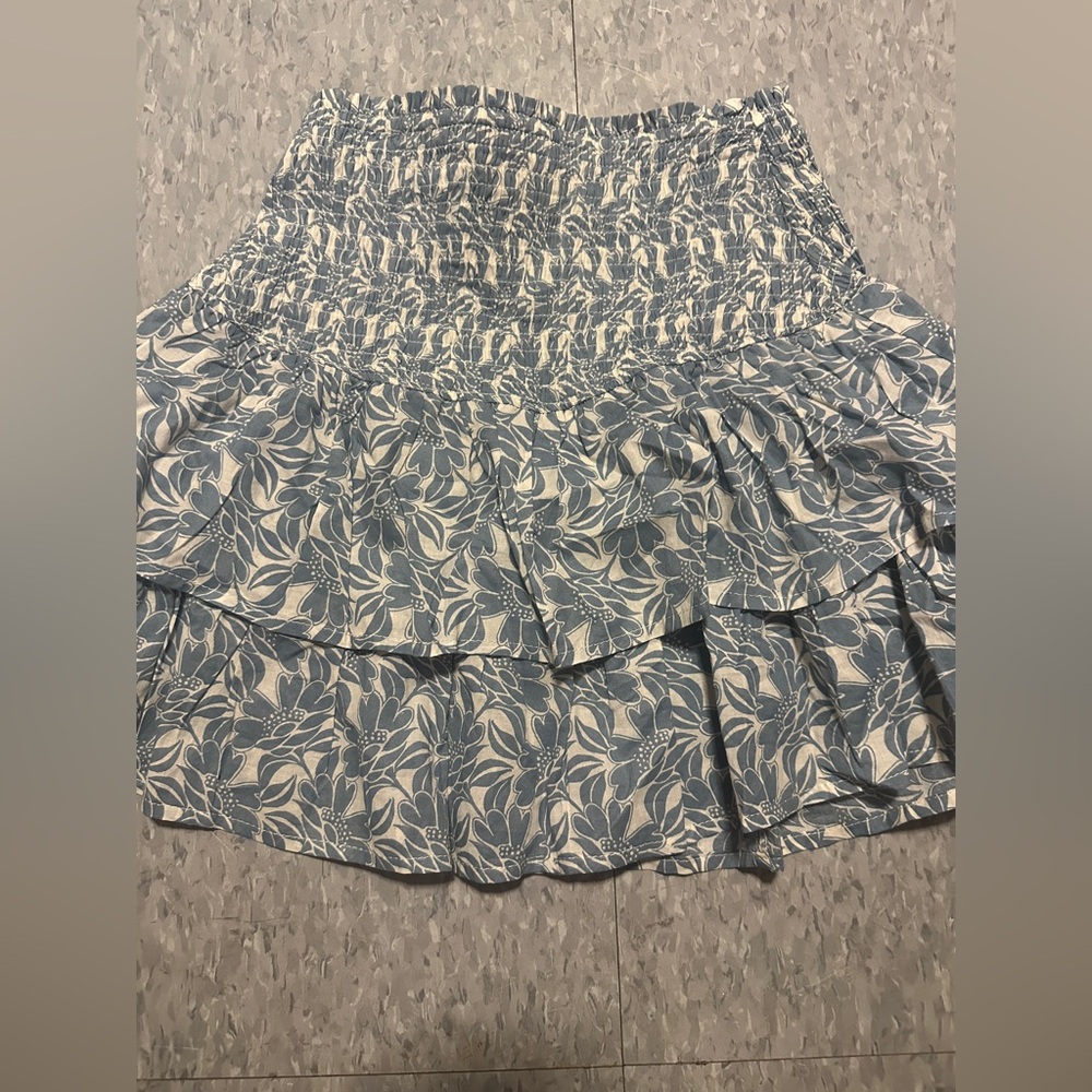 Floral Blue and White Women's Skirt